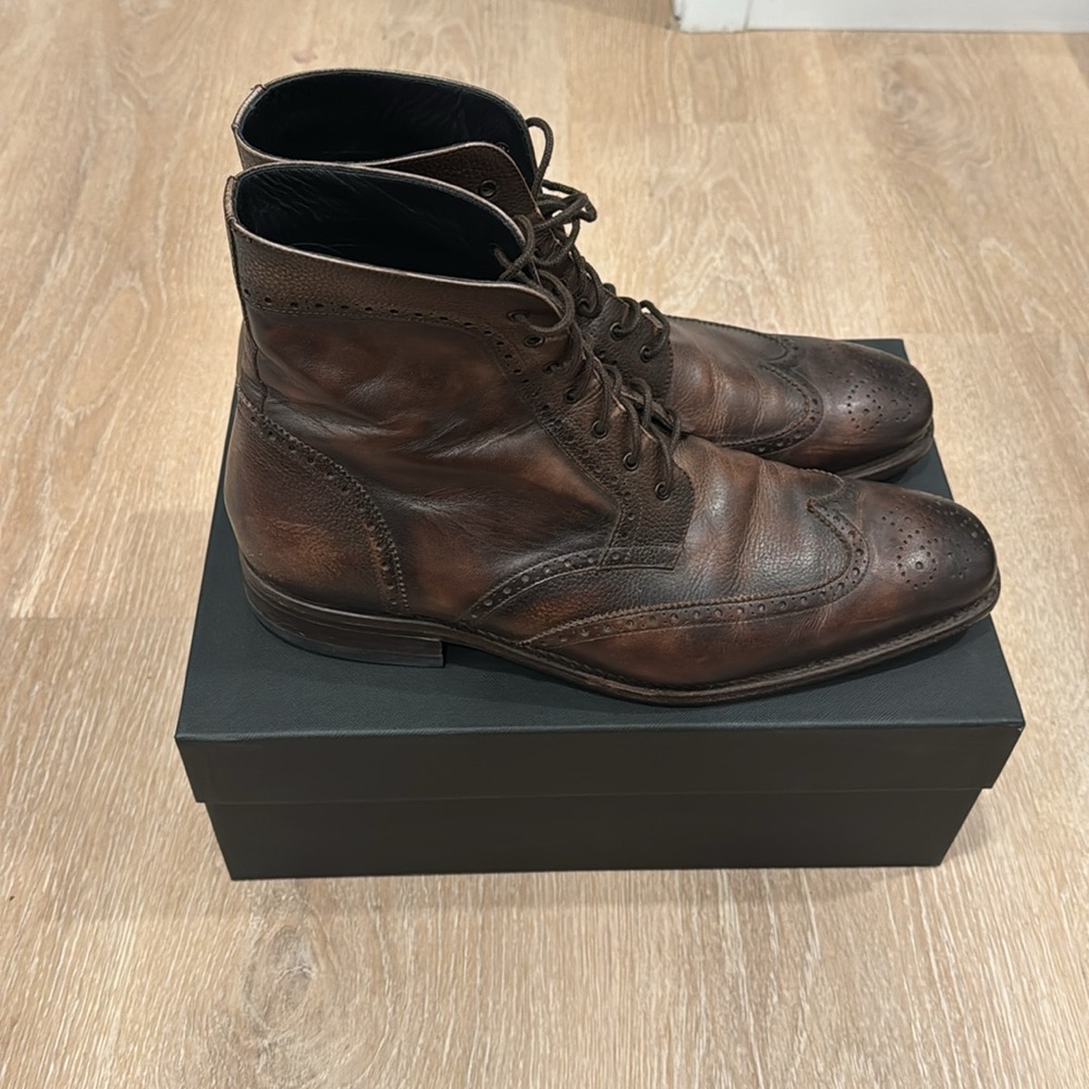 Thursday boot company, wingtip boots size 11 1/2 dark oak